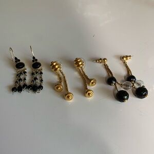 3pair dangle post earrings. 1 pair Lauren Conrad. 2 pair unbranded. Goldtone.